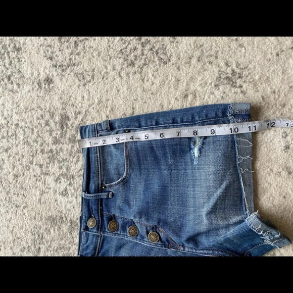 Abercrombie and Fitch denim shorts high rise button fly 26 - Picture 5 of 9